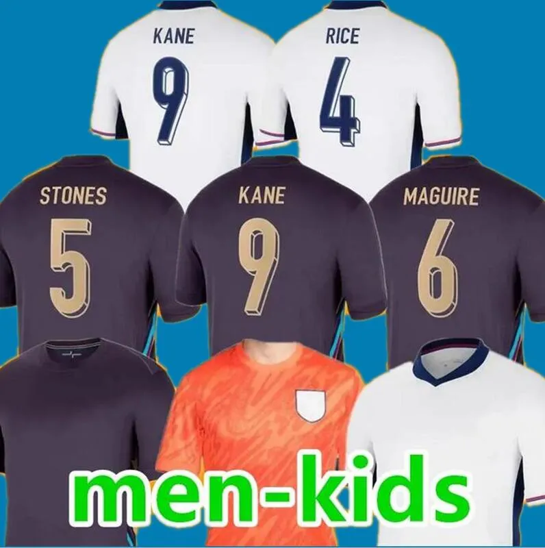 2024 2025 Kane Foden Englands Soccer Jerseys 24 25 Sterling Saka Rashford Sancho Mount Grealish Men Kids Kit Football Shirt Långärmare version