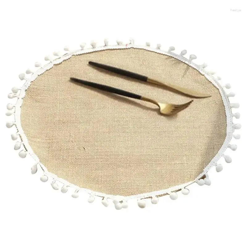 Table Mats Placemats Round For Wedding Boho Vintage Place Mat Dining Room Kitchen Decor