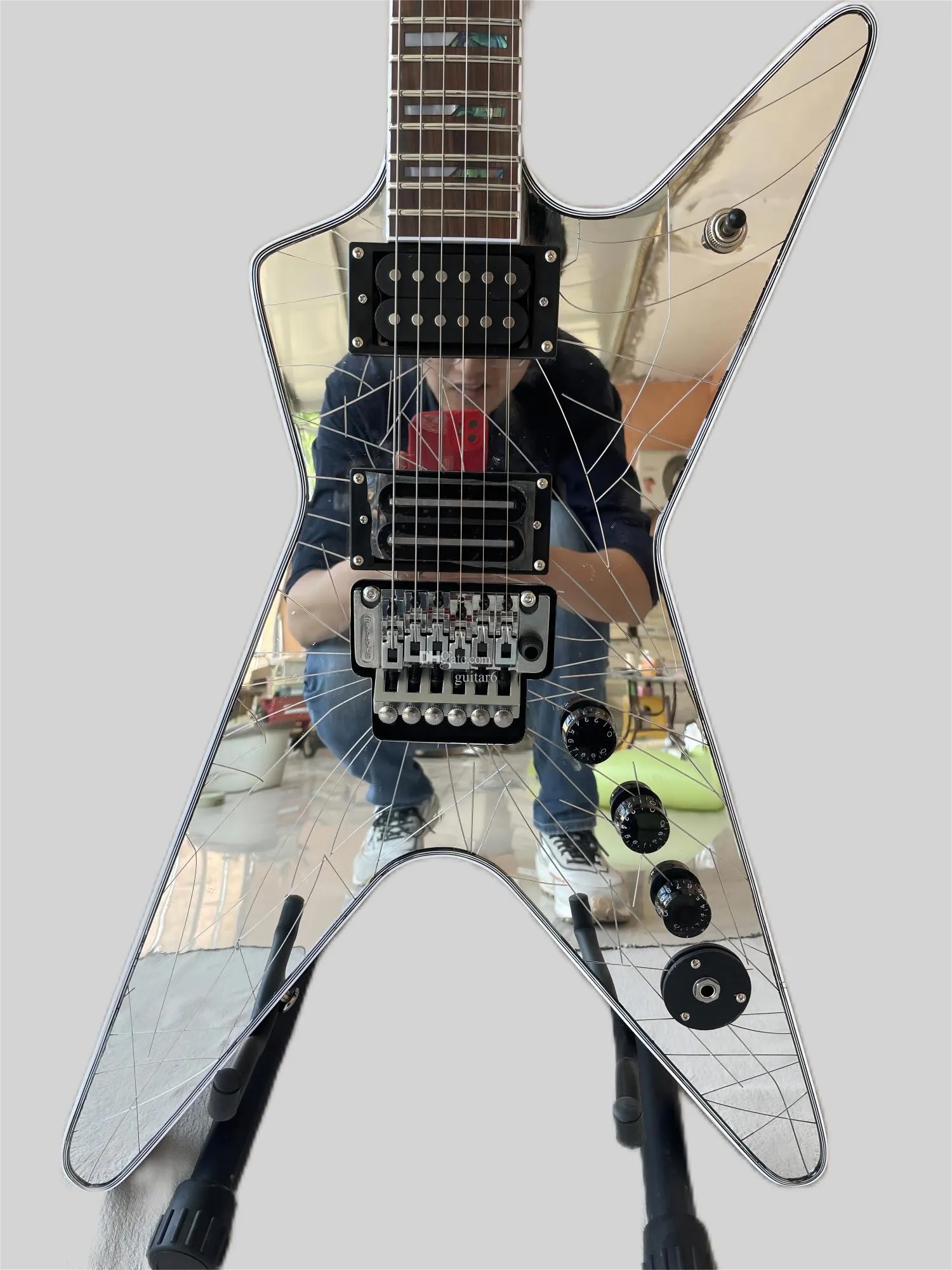 Custom ML Shape Electric Guitar - DimeWashburn Style, Mirror