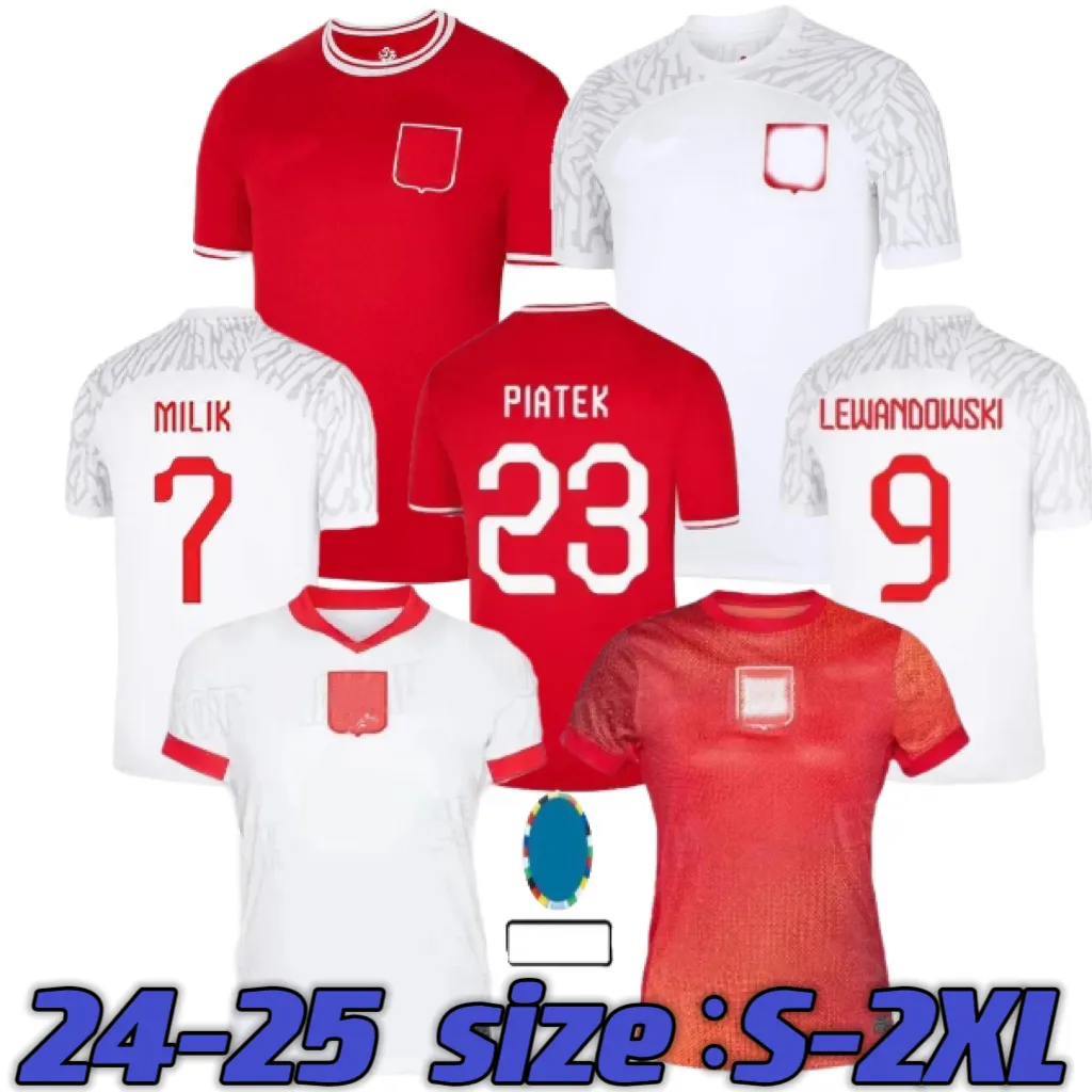 Polen Lewandowski 2024 Soccer Jersey Home Away Polonia Eu Krychowiak Grosicki Zielinski Milik Zalewski Szymanski Sublition Shird