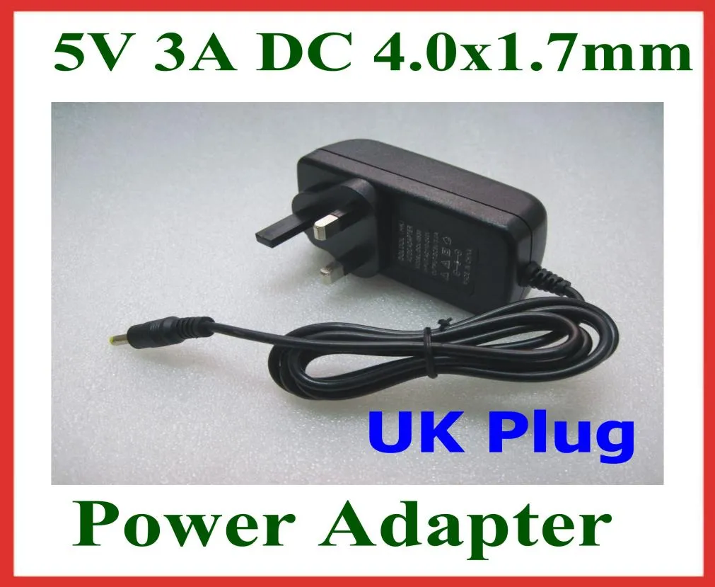 İngiltere 5V 3000mA 3A Güç Kaynağı Adaptörü DC 40x17mm 4017mm Charger3695671