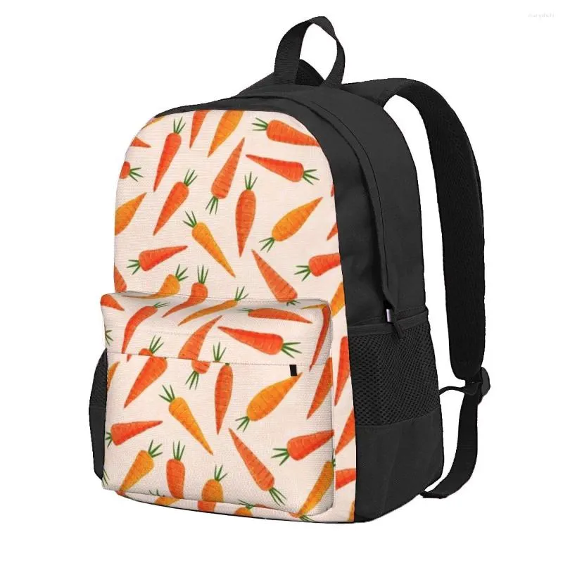 Backpack Carrots Nature Vegan Plant Spring Modern Backpacks Women Workout Large High School Bags Design Rucksack