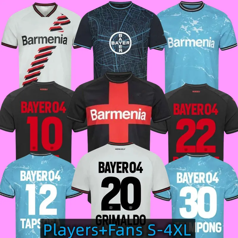 24 25 Bayer Leverkusens Football Jersey Wirtz Boniface Hincapie Hofmann Tapsoba Schick Palacios Frimpong Grimaldo 24 25 Champion Home and Away Men's Football Shirt