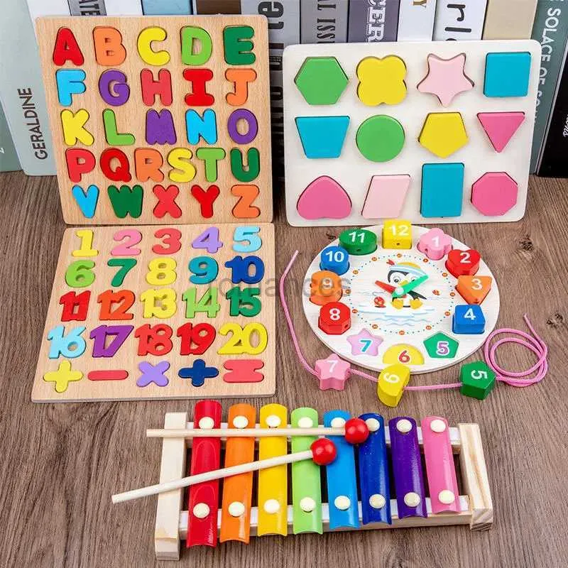 Ordinamento Nidificazione Impilabile giocattoli Montessori Giocattolo in legno per bambini Gioco di sviluppo Puzzle per bambini Giocattoli Apprendimento precoce Educazione 24323