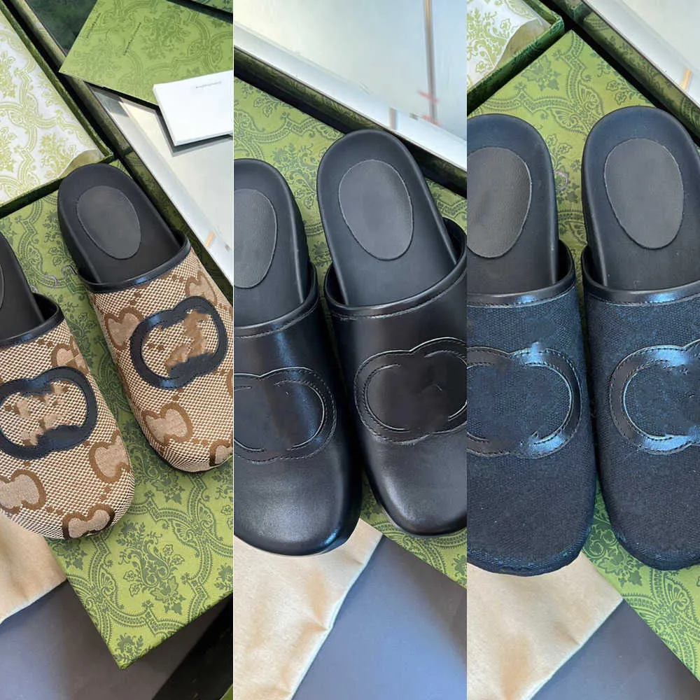 Slippers نسخة عالية baotou نصف جم للنساء العائليات ترتدي أحذية مولر الصيف النزهات الحصان شقة شقة متعددة الاستخدامات كسول 2O8D