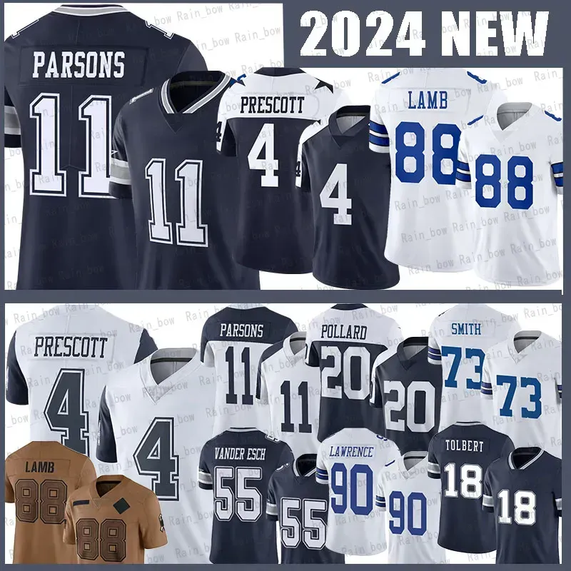 CeeDee Lamb Fußballtrikots Dak Prescott Micah Parsons DaRon Bland Trevon Diggs Emmitt Smith Cooper Rush DeMarcus Lawrence Tony Pollard Troy Aikman Michael Irvin