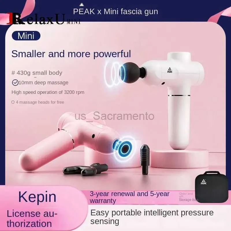 Massageando Pescoço Travesseiros Mini Fascia Gun Máquina Mini Muscle Massage Gun Elétrica Fascia Grab Tela LCD Pescoço Creme Pegue Pequenos Presentes 240323