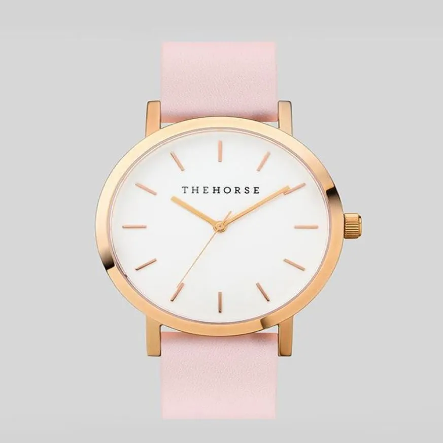 O cavalo relógios famosos relógios de luxo feminino masculino 40mm unissex senhoras relógio masculino rosa ouro couro mulher moda vestido pulso watch288o