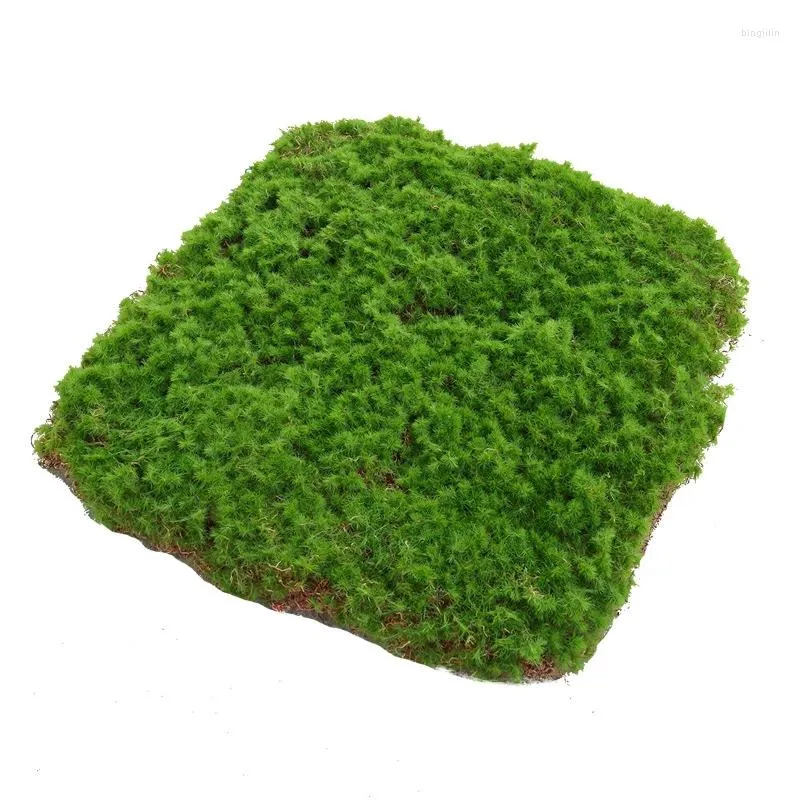 Decorative Flowers Green Color Fake Moss Block Artificial Plants Grass Ornament Home Garden Wall Decoration