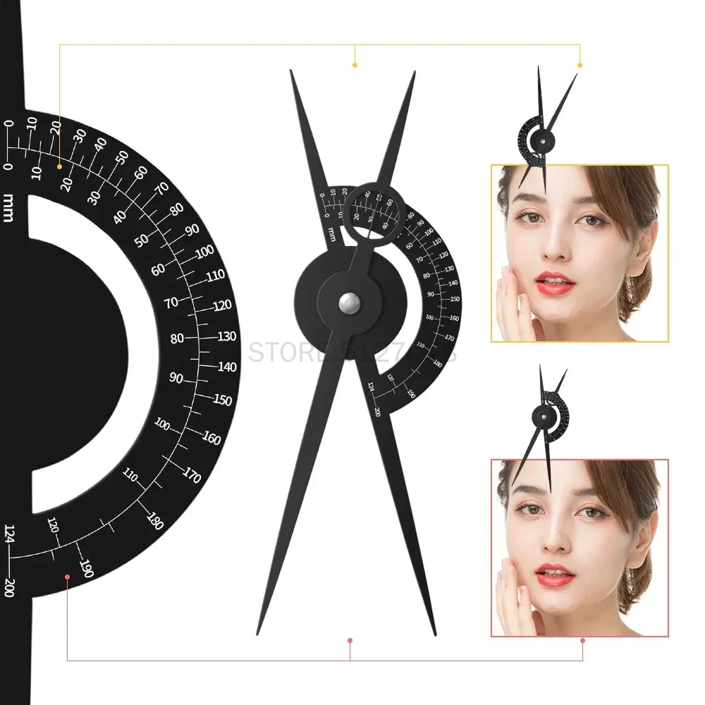 accessoires Microblading Equidistant Wenkbrauw Mapping Liniaal Wenkbrauw Tattoo Positionering Tool Wenkbrauw Permanente Make-up Meethulp Kompas