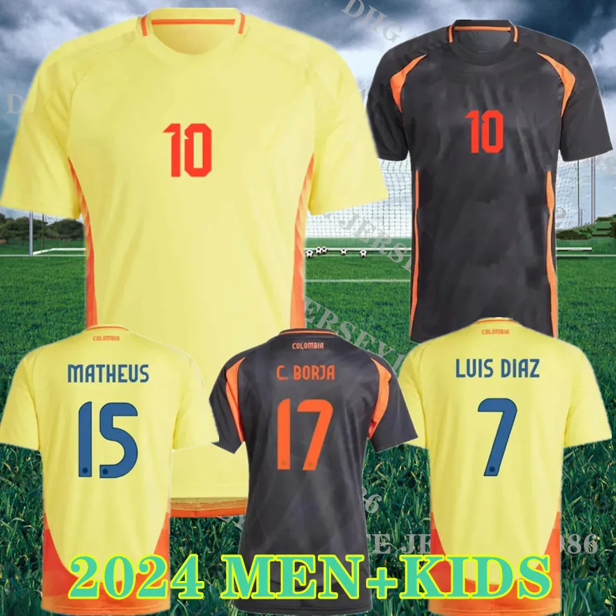 24/25 ColOMbiA JAMES Soccer Jerseys 2025 CoLUmBIa National Team Football Shirt Home Away Set Camisetas 2024 Copa America D.VALOYES ARANGO C. CHUCHO CUADRADO