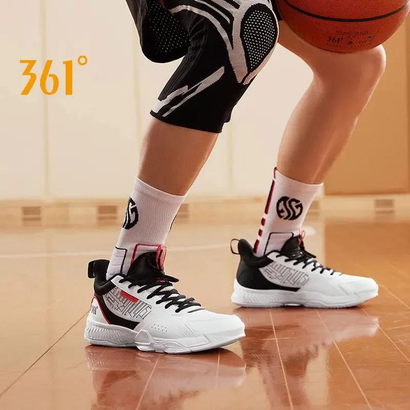 Shoes 361 Degrees NEW Men Basketball Sports Shoes Actual Combat NonSlip Shock Absorption Rebound Breathable Male Sneakers 672341118