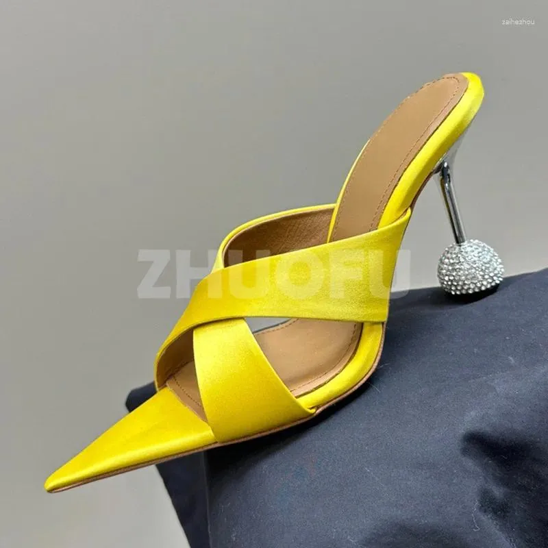 Pantofole Donna Estate Un Carattere Striscia Croce Design Colori Misti Tomaia Scarpe Da Donna Di Lusso Semplici Da Donna