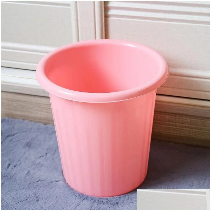 Waste Bins Wholesale Of Garbage Cans Kitchen Living Room Dormitory Office Bathroom Unered Minimalist Style Plastic Baskets Drop Deli Otrn4