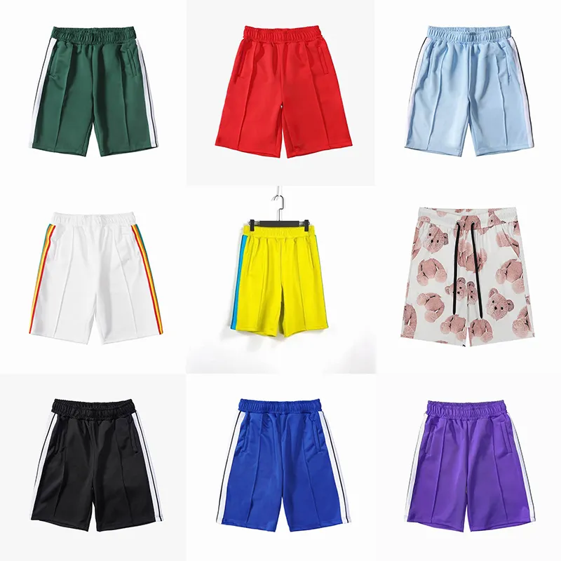 Verão Mens Womens Designers Shorts Pelms Angals Calça Curta Moda Streetwears Roupas Secagem Rápida Calças Esportivas de Cor Sólida