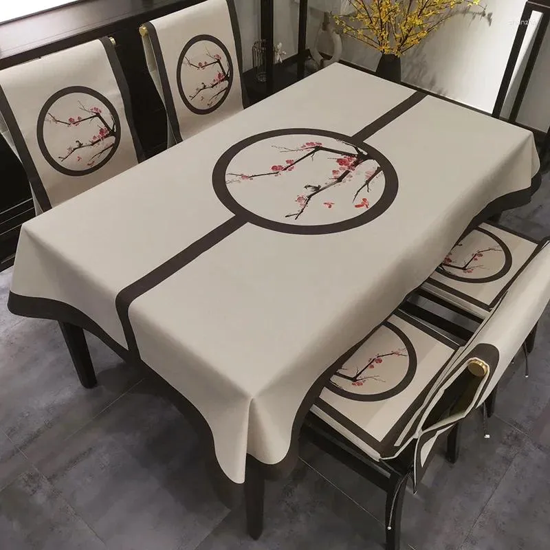 Toalha de mesa retangular, prevenção de poluição, estilo moderno, simples, moda restaurante, almofada de linho decorativa