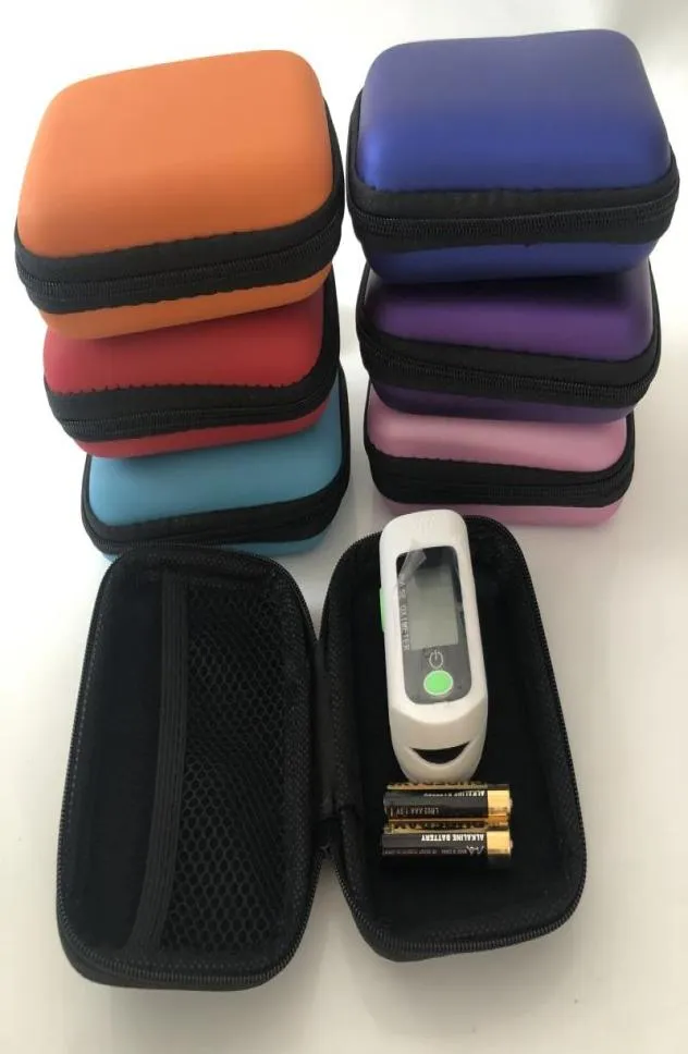 Färgglad fingeroximeter hårt EV Portable Case Protecive dragkedja påse Travlådan för fingertopp Pulsoximeter hörlurar C8139786