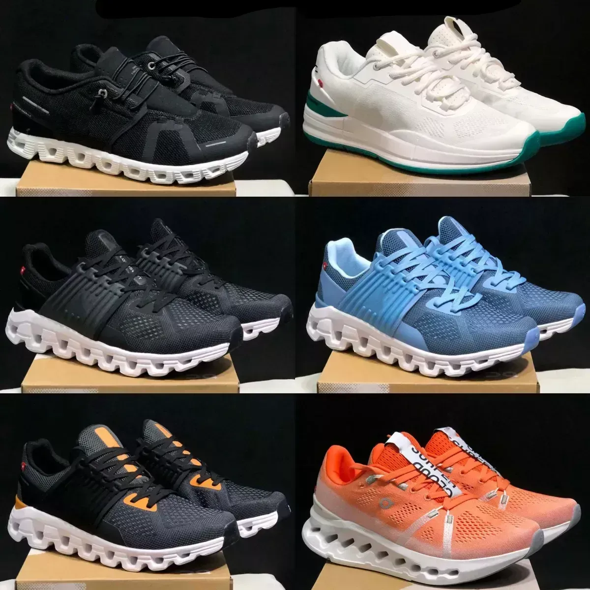 2024 Nouvelle chaussure de créateur O N Baskets Running Cloud 5 X Chaussures décontractées Federer Hommes Nova Form Tenis 3noir Blanc Cloudswift Runner Cloudmonster Femmes Baskets de sport