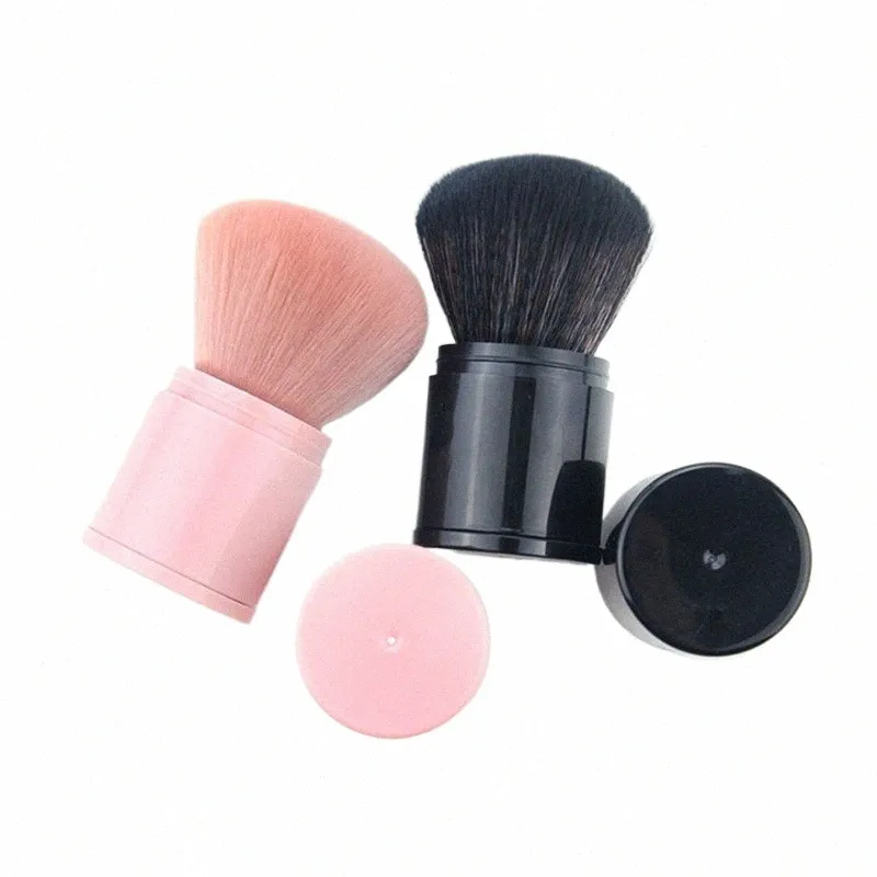 cvenient Retractable Makeup Brush One Large Powder Blush Brush With Lid Full Set Of Beauty Tools Cvenient P5IB#