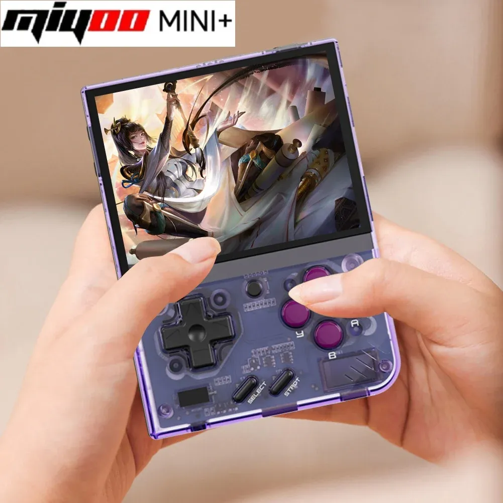 Spieler Miyoo Mini Plus V3 Retro-Handspielkonsole Miyoo Mini + 64/128 GB CortexA7 Linux-System 3,5-Zoll-IPS-Bildschirm-Game-Player