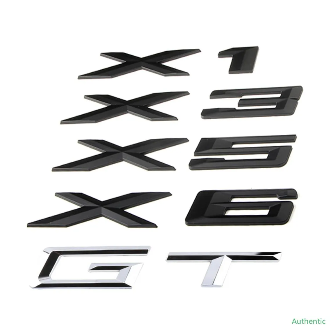 Autocollant de lettres et chiffres pour coffre arrière de voiture, X1 X3 X5 X6 GT, pour BMW E53 E70 E71 E72 E83 E84 F15 F16 F25 F48 F49 G05, plaque signalétique 1252580