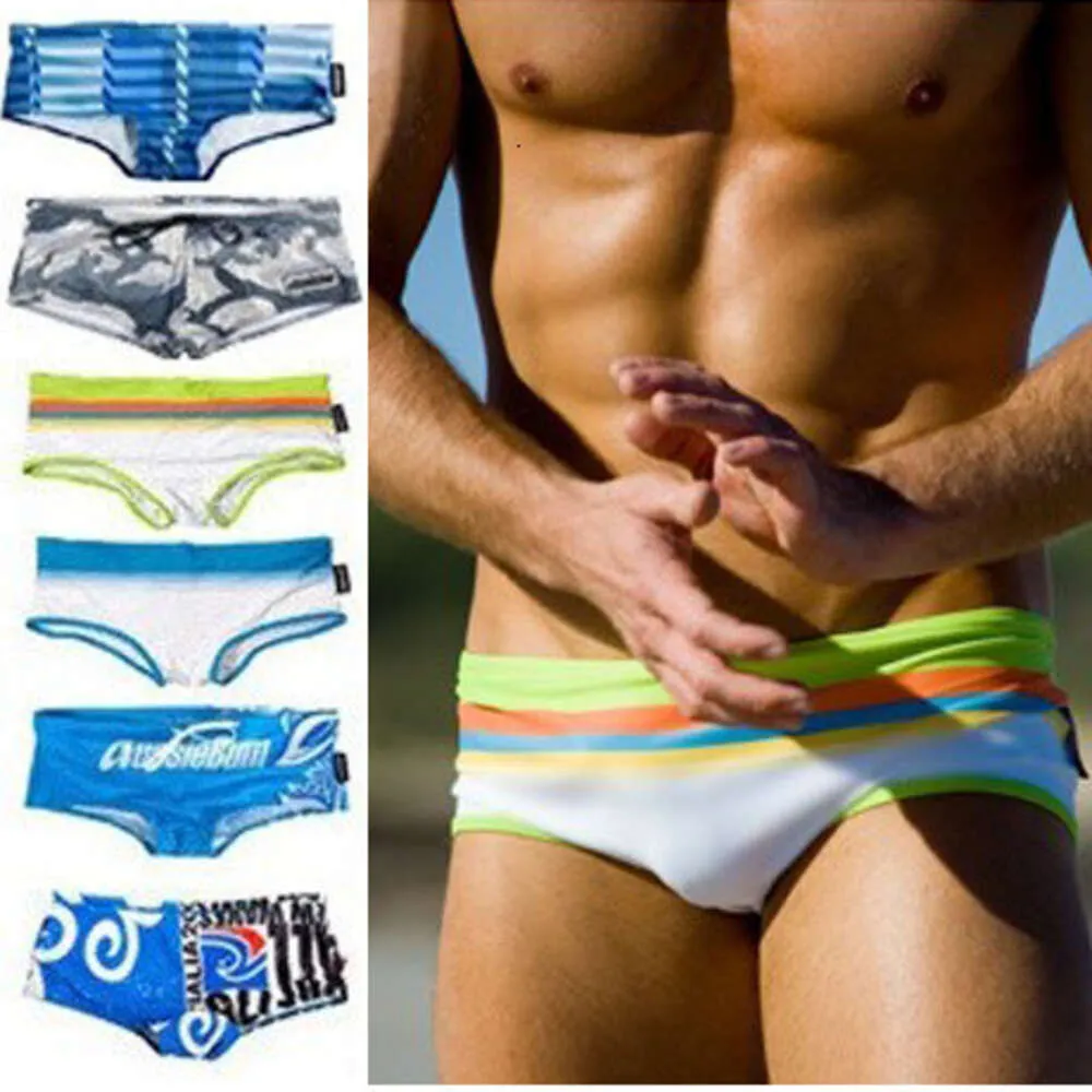 Printing Swimsuit Man Brand Swimwear Men Gay Swimsuits Swimming Briefs Trunks Mens Swim Shorts Beach Wear Sunga