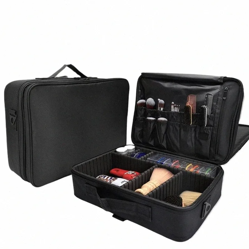 Makeup Box Tools Bag SCISSOR Comb Hair Sal Stora kapacitet Förvaring Pouch Haircut Hand Box Case Suitcase Organizer 87JJ#