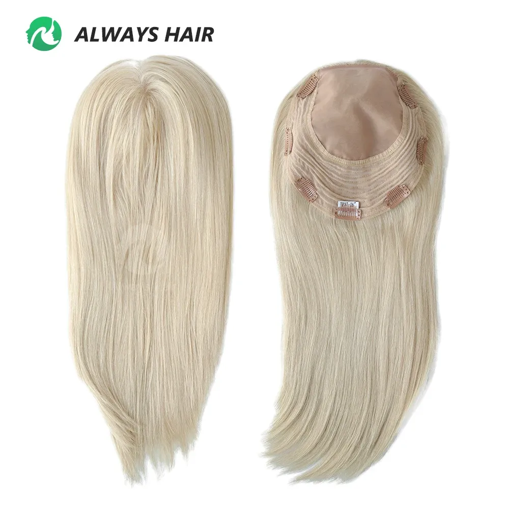 Toppers TP37 de 16 ", 18" y 20 ", pelo largo liso Natural, pelo humano de 7x8", peluquín para mujeres, adorno de pelo Remy chino