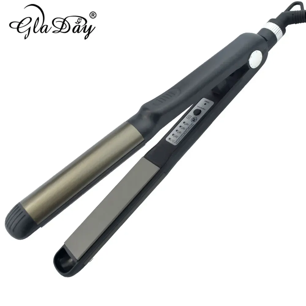 Glätteisen 2 in 1 Styler Temperaturkontrolle Elektrische Haarglätter Styling-Tools 110240V Pro Glätteisen mit schneller Aufwärmphase