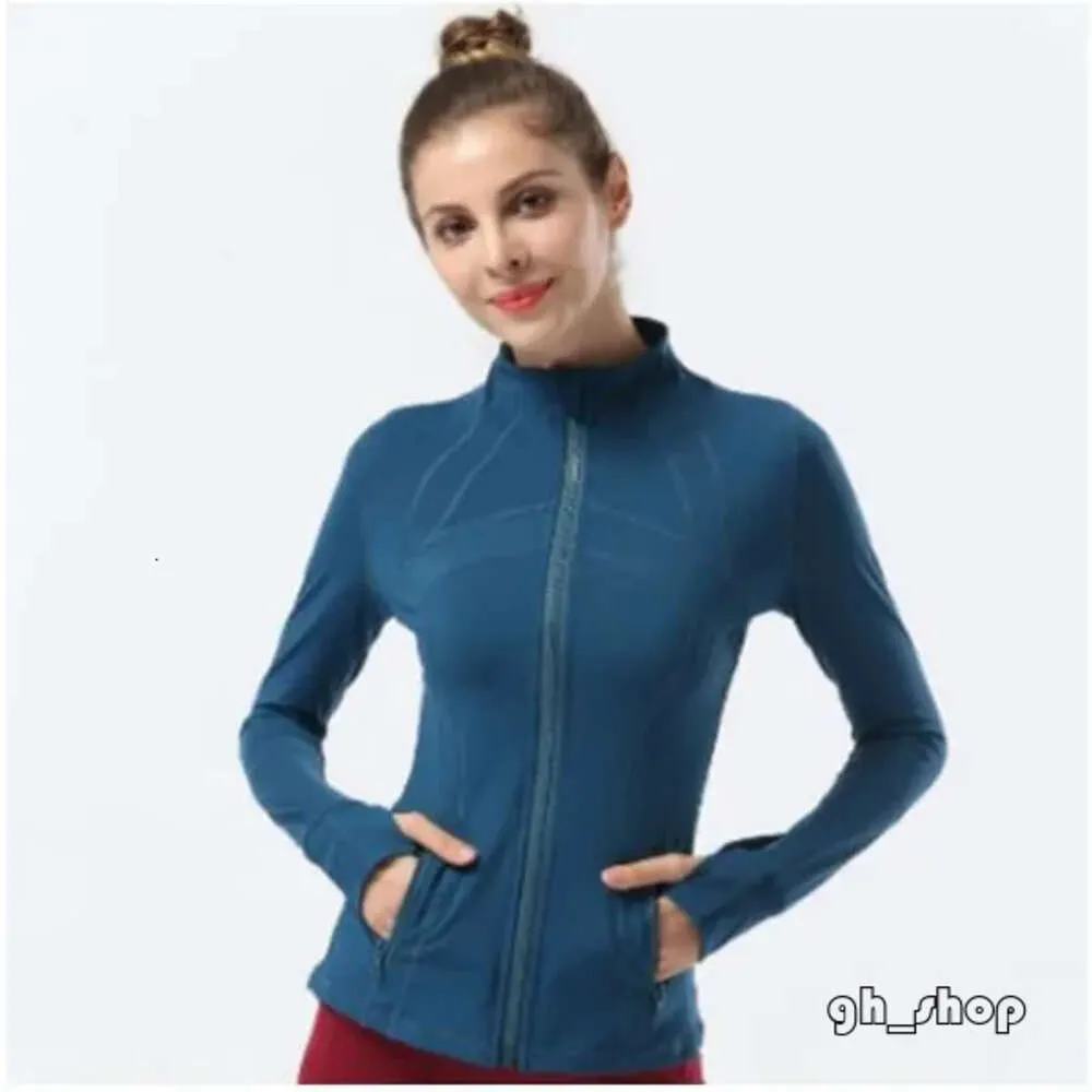 Hög version LU-088 2024 YOGA JACKE Women's LL Workout Sport Coat Fitness Jacket Sport Snabbt Dry ActiveWear Top Solid Zip Up Sweatshirt Sportwear Hot Sell 1028