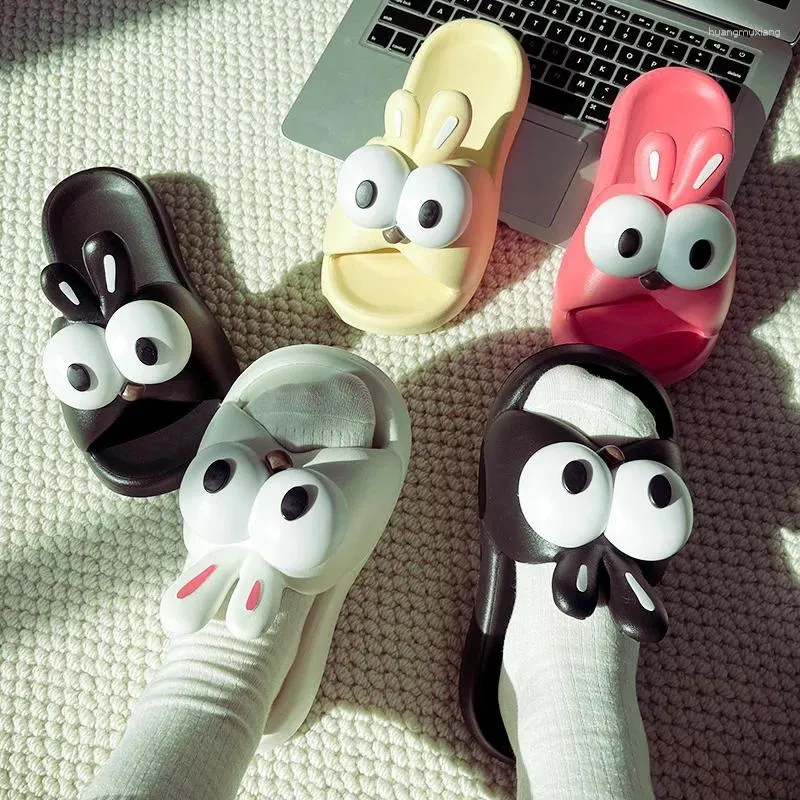 Slippers Grappig Leuk Cool Voor Vrouwen 2024 Zomer Cartoon Thuis Indoor Zachte Zool Anti Slip EVA