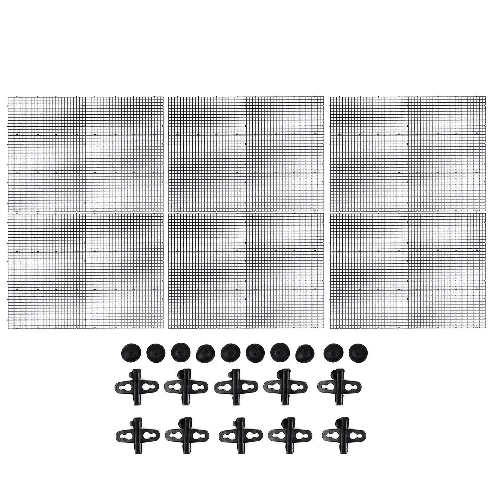 Peças Placa de isolamento do divisor inferior do aquário: 16pcs Bandejas divisoras do tanque Grade Aquário Caixa de ovos Difusor de luz Painel de rede de partição