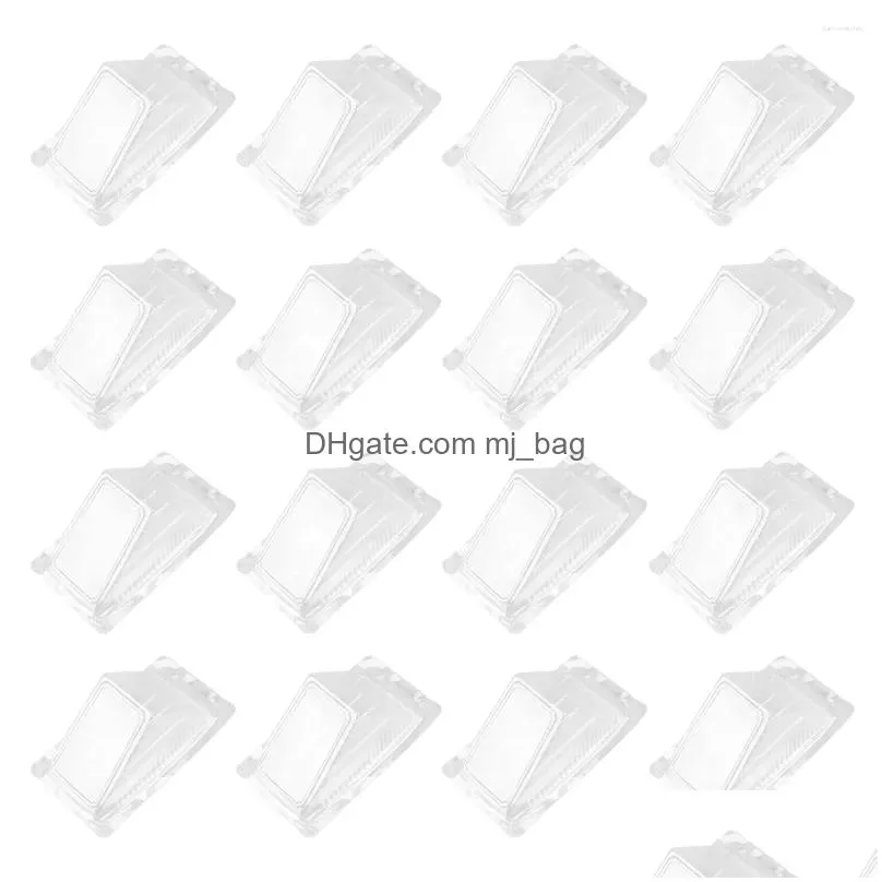 Autres vaisselle 100 pcs Boîte d'emballage Conteneurs Couvercles Gâteau Tranche Sandwich Triangle Support Déjeuner Cuisson Tartes En Plastique Drop Livraison Accueil Dhfyg