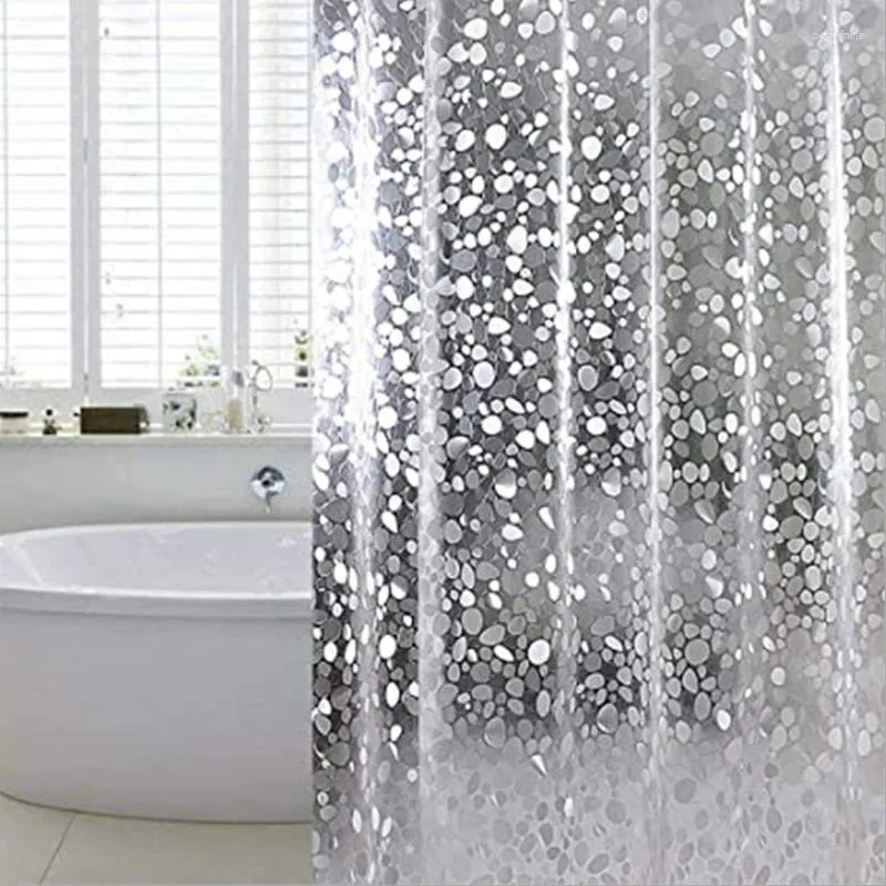 Zasłony prysznicowe 3D Kostka do wody Półprzestrzenna zasłona wodoodporna anty-stick ciała zagęszczona anty-marszona łazienka