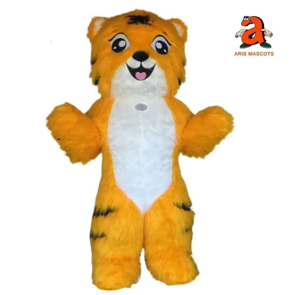 Mascot kostymer 2m iatable päls tiger maskot kostym gångbar kostym upp för temaparkfestivaler reklam maskot scenklänning