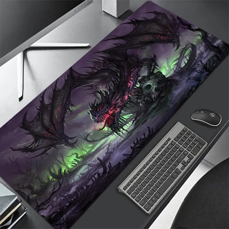 Pads Zombie Dragon Tcg Mouse Pad Deskmat Playmat Laptop Anime Gaming Keyboard Rubber Pad On The Table Mouse Mat Pc Gamer Mousepad