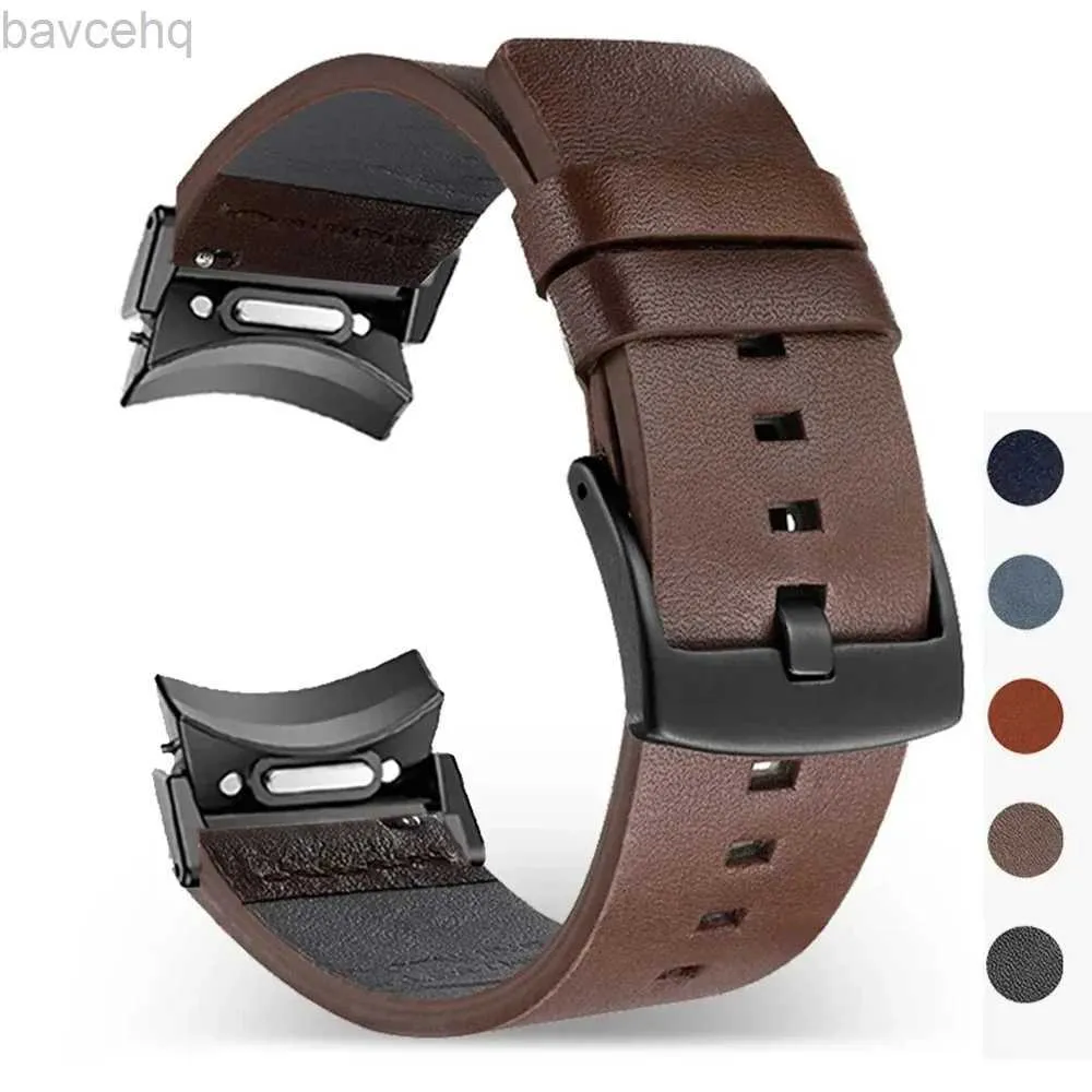 Watch Bands Samsung Galaxy Watch 6 5 4 40 44mm seamless leather strap for quick fit Galaxy Watch 6 4 classic 43 47mm magnetic buckle 24323