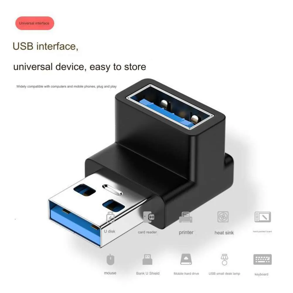 Adattatore laptop mobile a forma di U con gomito USB OTG 3.0 da femmina a tipo C da 10 gbps