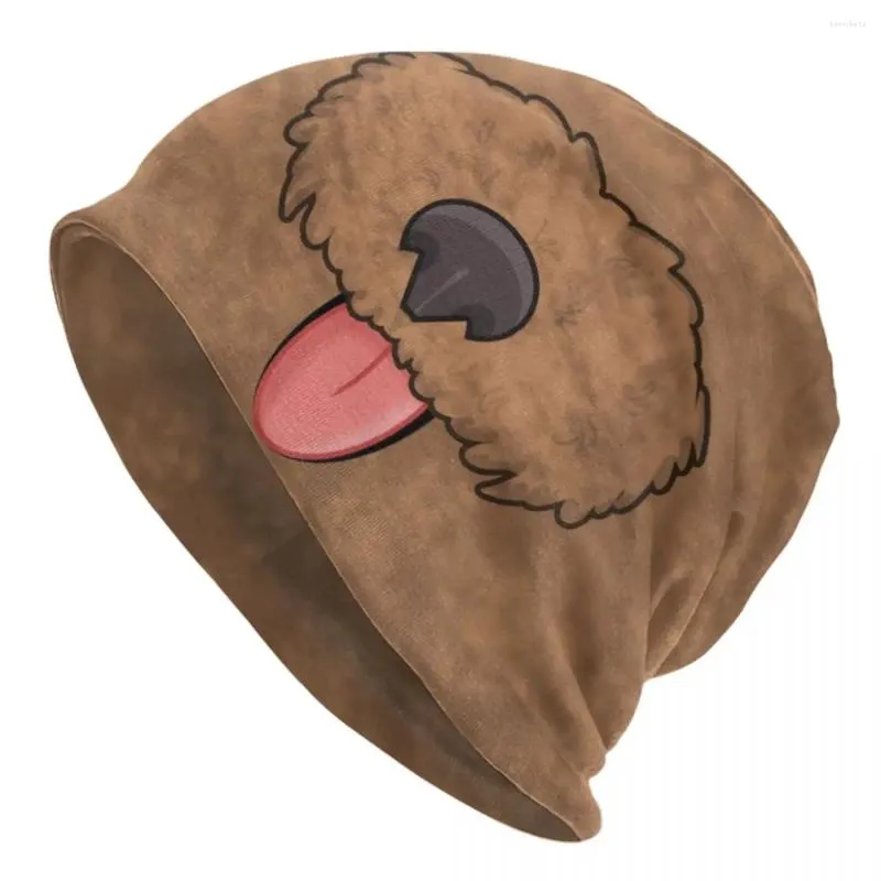 Bergen niedliche Pudelpuppe Beanie Cap Unisex Winter warm warmes Motorhaube Femme Strickhüte Coole Ski Hund Tierschädel Mützen für Männer Frauen