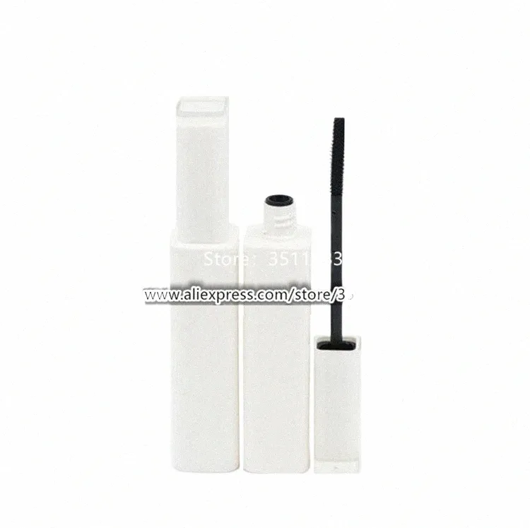 12/30/100st Big Capacity White Mascara Ctainer Square Cosmetic Eyel Cream Brush Refillable Bottles Makeup Tool Accores C9EF#