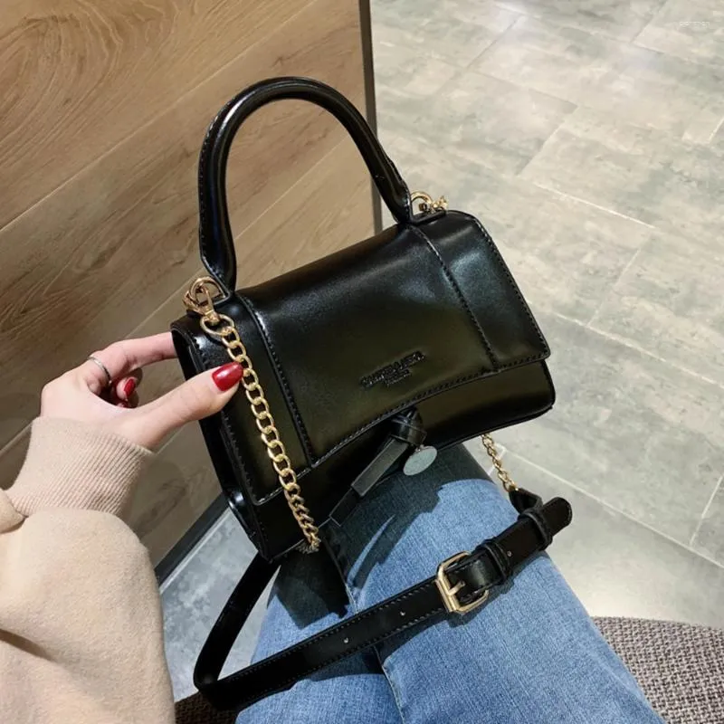Tasche 2024 Mode Schwarze Handtasche Kette Brief Schulter Vielseitige Luxus Geldbörsen Und Umhängetaschen Für Frauen Designer Bolsa Feminina Sac