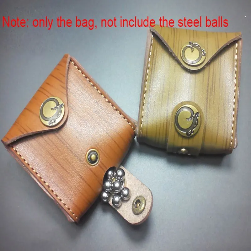 Bag Slingshot Stainless Pouch Steel Sports Outdoor Case Genuine Leather Waist Hunting Ball Catapult Agkaa