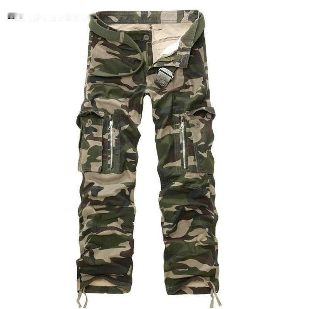 LIFENWENA Pantaloni cargo mimetici militari di buona qualità Pantaloni da uomo in cotone mimetico mimetico Primavera Autunno 210528