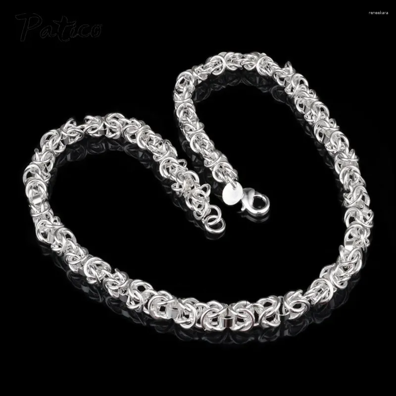 Ketten 925 Sterling Silber Gliederkette Halsketten Hochwertiger Schmuck für Frauen Partygeschenk 0,7 cm Dicke Länge 18 Zoll Gewicht 30 g