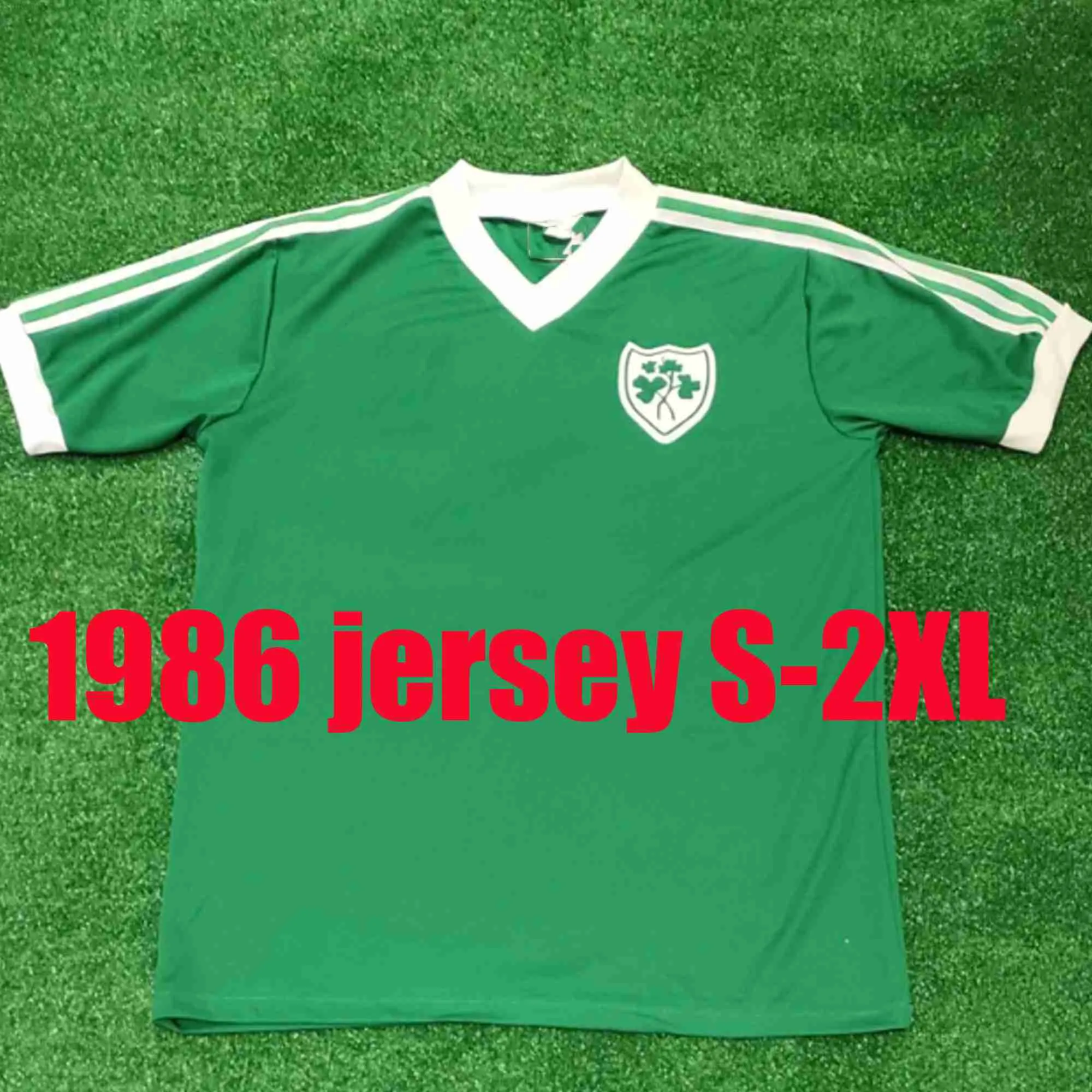 IRLANDE 1985-86 MAISON RARE VINTAGE MAILLOT DE FOOTBALL RÉTRO 1990 maillots de football irlandais rétro NO OPEL 88 vintage McGRATH Duff Keane STAUNTON H