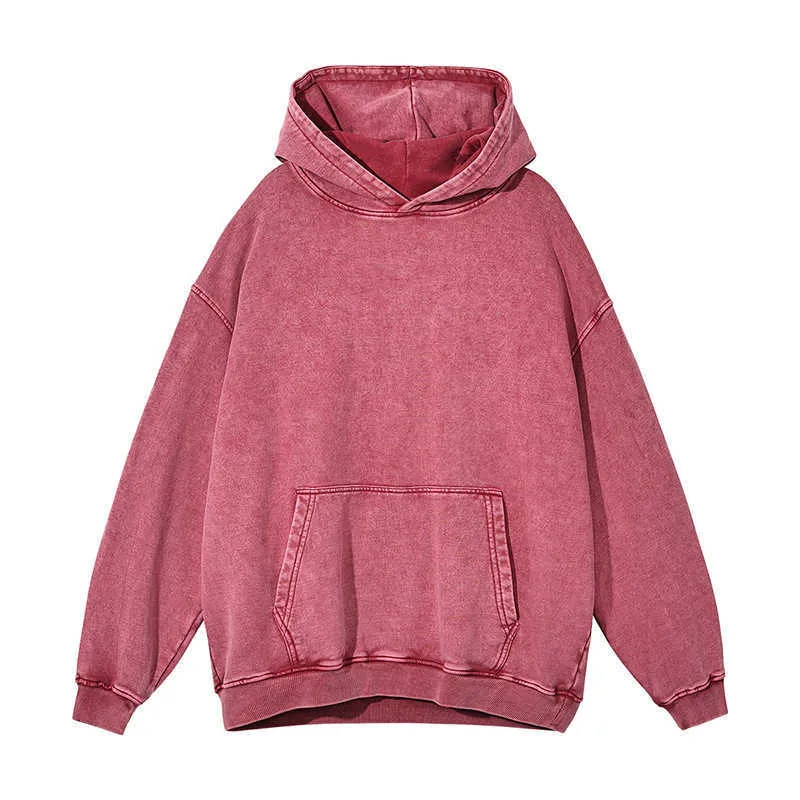 DHgate Wholesale Vintage Washed Hoodie Tie Dye 3d Print Acid Wash Heavyweight Cotton French Terry Oversized Mens Hoodies Apparel