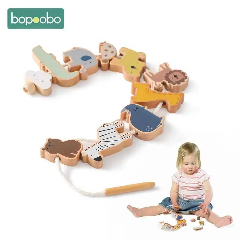 Nidificação empilhamento classificação brinquedos bebê animal fio viu brinquedo de madeira empilhamento bloco de construção jogo montessori equilíbrio capacidade 24323