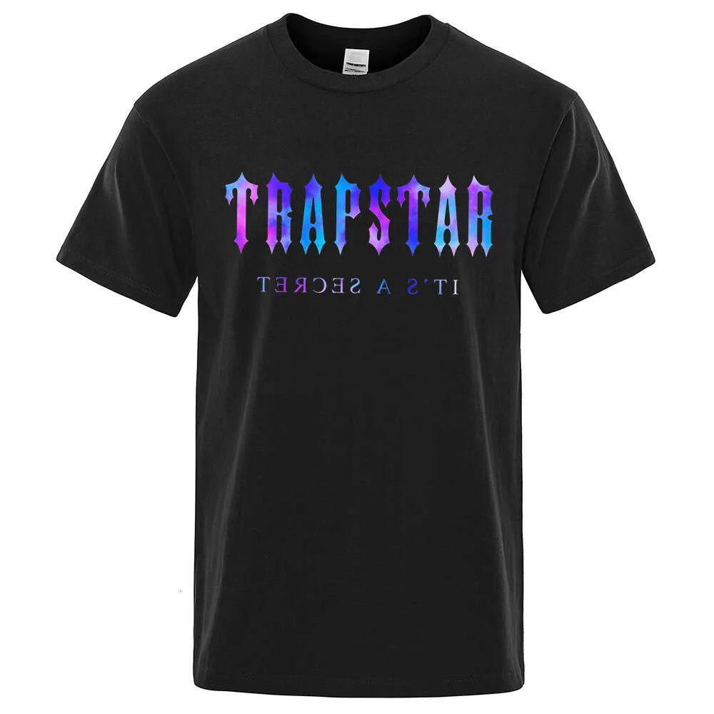 Ny Trapstar Letter Print T-shirt Summer Mens Cotton Casual Short Street Dress Stor t-shirt