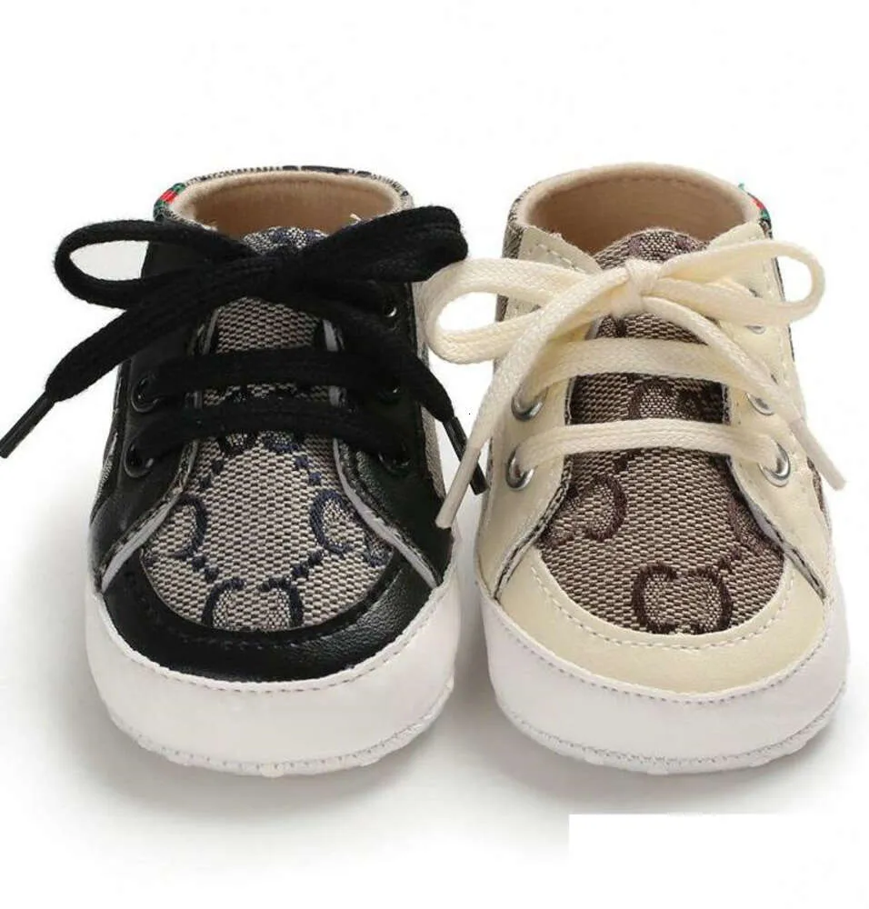 First Walkers Baby Designers Shoes Newborn Kid Canvas Sneakers Boy Girl Soft Sole Crib 0-18Month Drop Delivery Kids Maternity Dhglc comfort