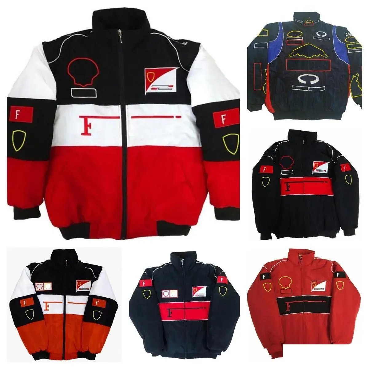 Abbigliamento moto Nuova giacca da corsa F1 Forma One Autunno e inverno Fl Logo ricamato Abbigliamento in cotone Vendite spot Consegna drop Autom Ot8Fa